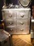 Aerospace Tarnished Silver Metal Chest of Drawers